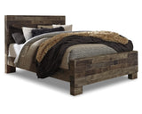 Derekson Queen Bed with Mirrored Dresser and Nightstand