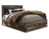 Derekson Queen Panel Storage Bed, Dresser, Mirror and 2 Nightstands