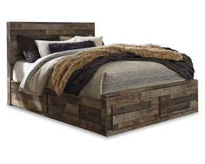 Derekson Queen Panel Storage Bed, Dresser, Mirror and 2 Nightstands