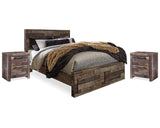 Derekson Queen Panel Storage Bed and 2 Nightstands