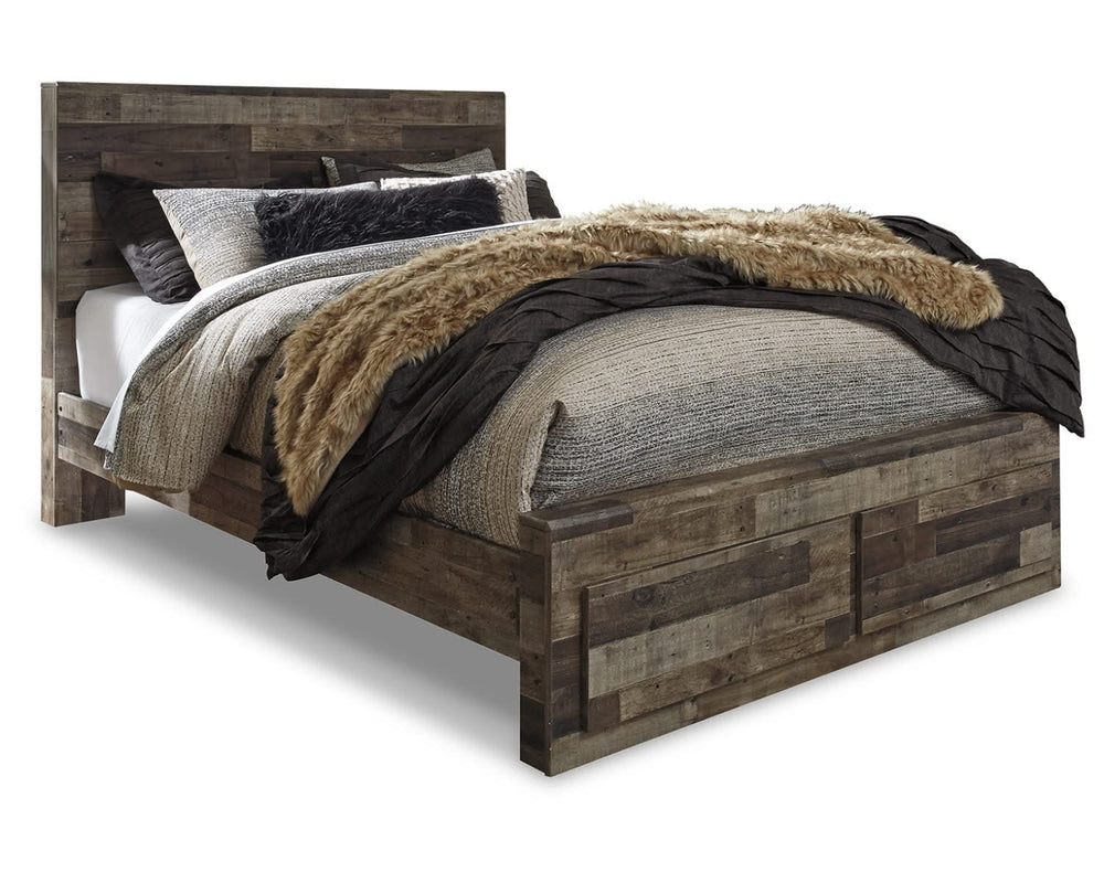Derekson Queen Panel Bed with 2 Storage Drawers