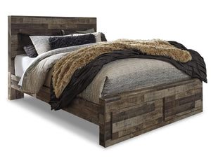 Derekson Queen Storage Bed, Dresser, Mirror, Chest and 2 Nightstands