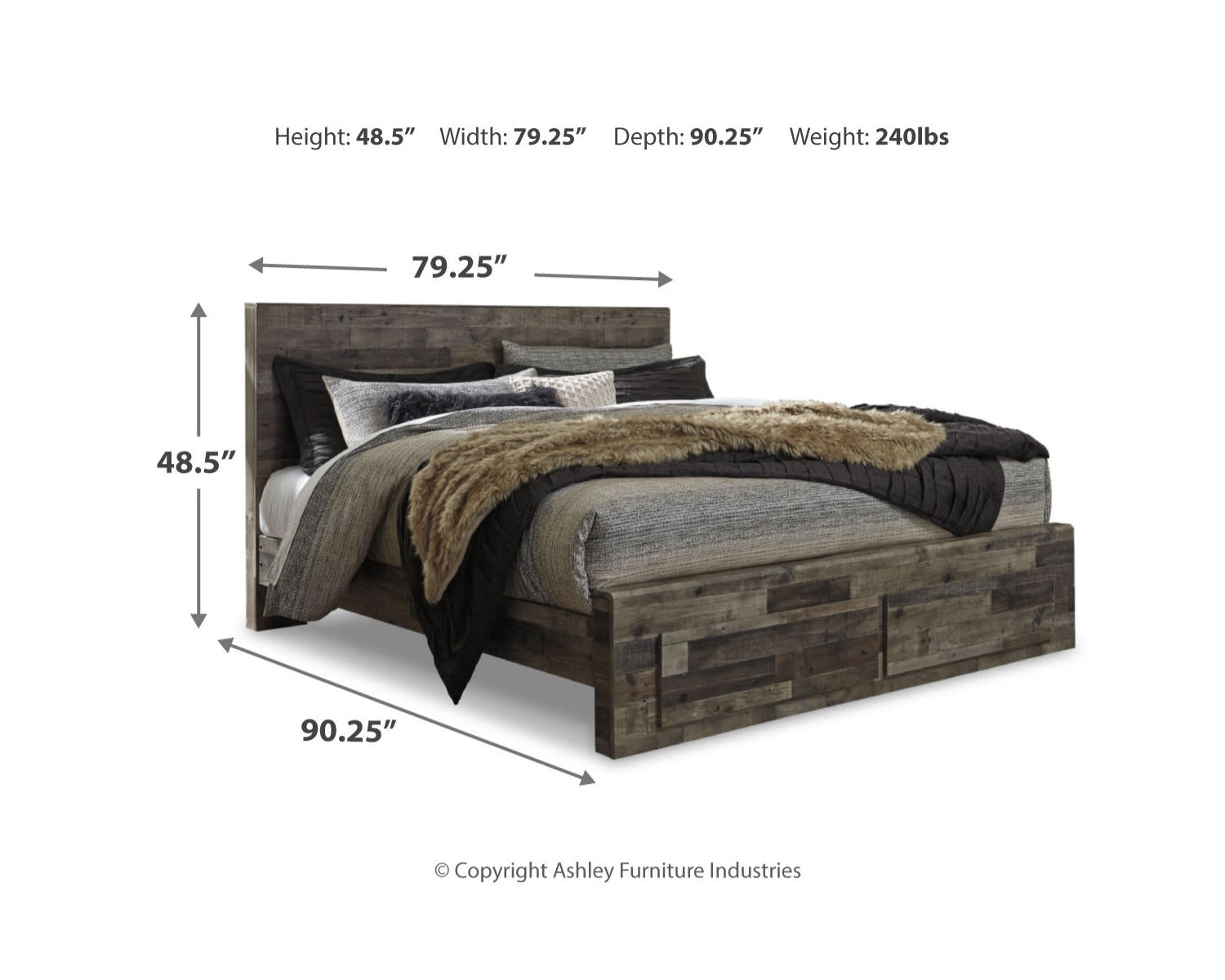 Derekson King Storage Bed, Dresser, Mirror and 2 Nightstands
