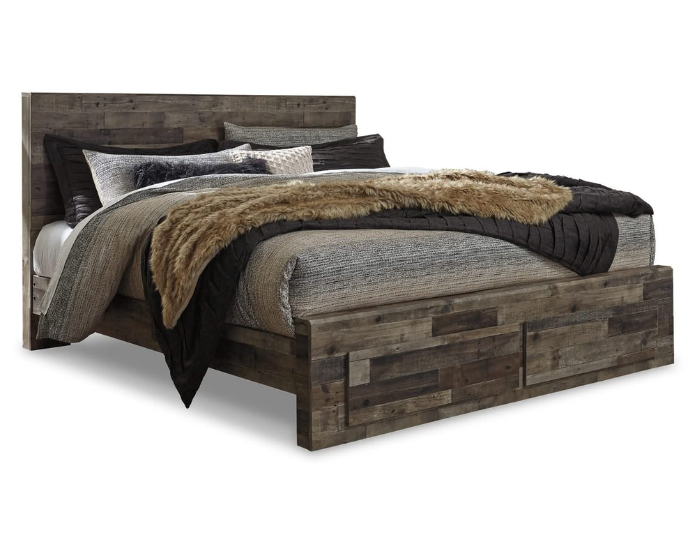 Derekson King Panel Bed with 2 Storage Drawers