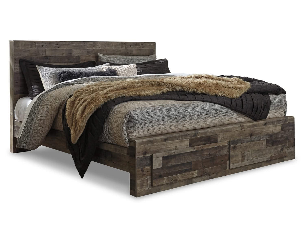 Derekson King Storage Bed, Dresser, Mirror and 2 Nightstands