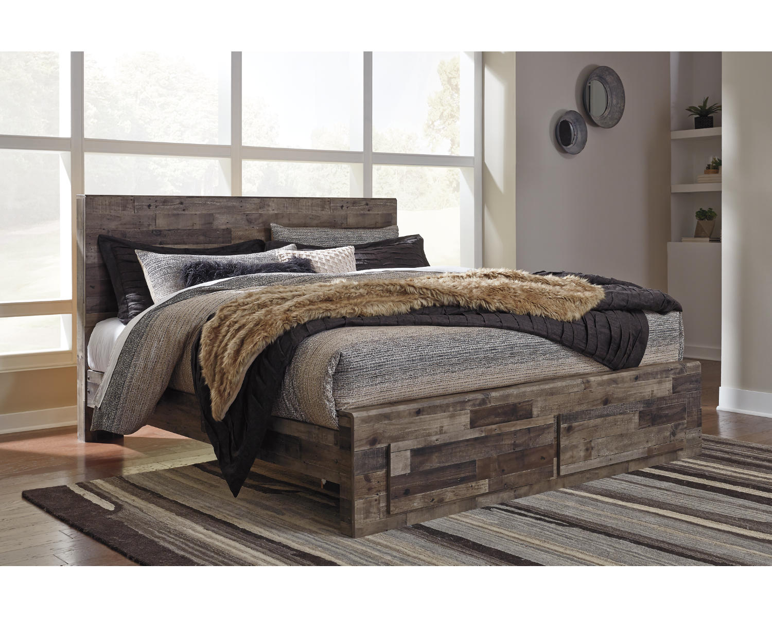 Derekson King Storage Bed, Dresser, Chest and 2 Nightstands