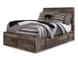 Derekson Full Panel Bed with 6 Storage Drawers