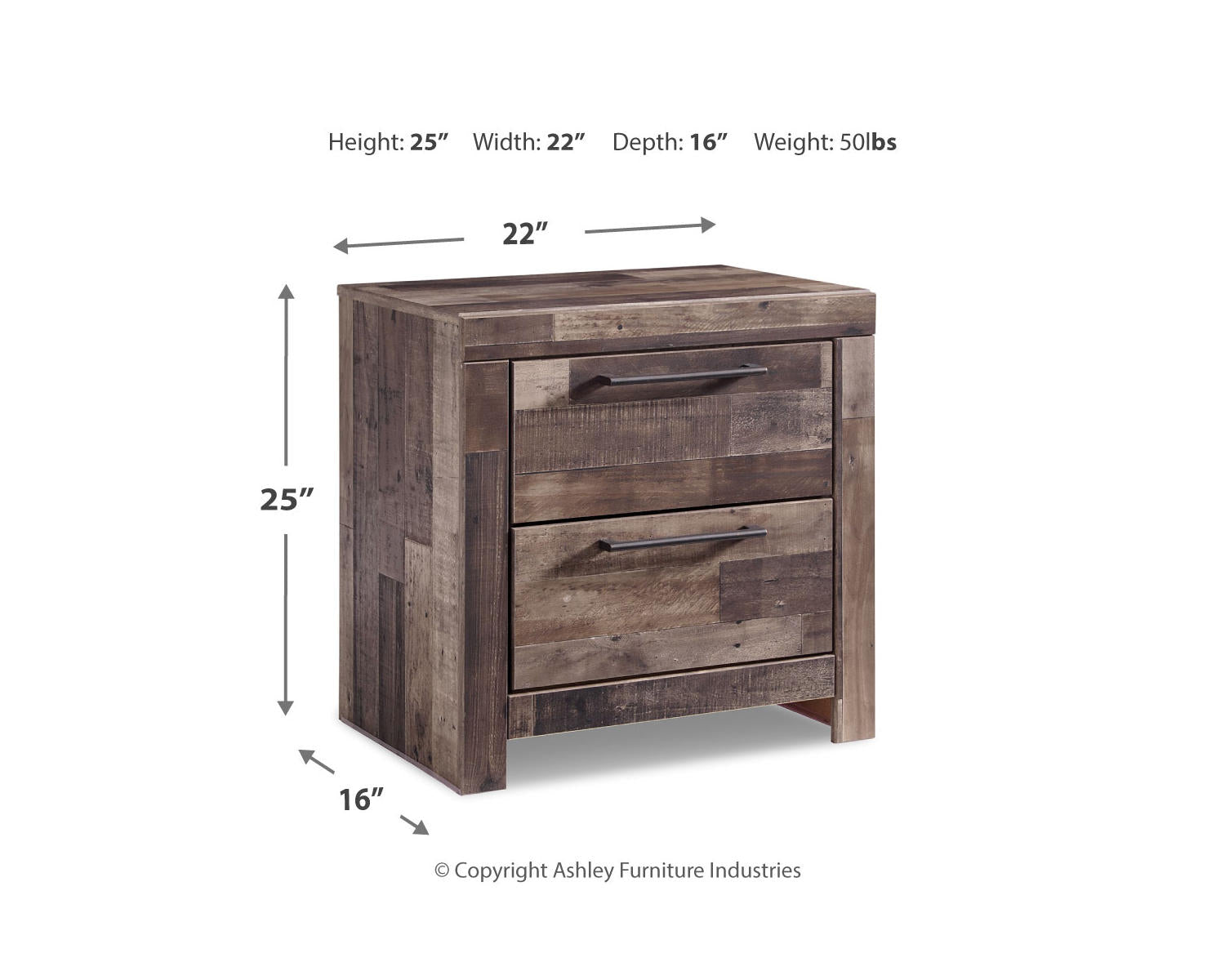 Derekson Queen Panel Storage Bed and 2 Nightstands
