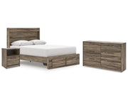 Elbrim Queen Panel Storage Bed, Dresser and Nightstand