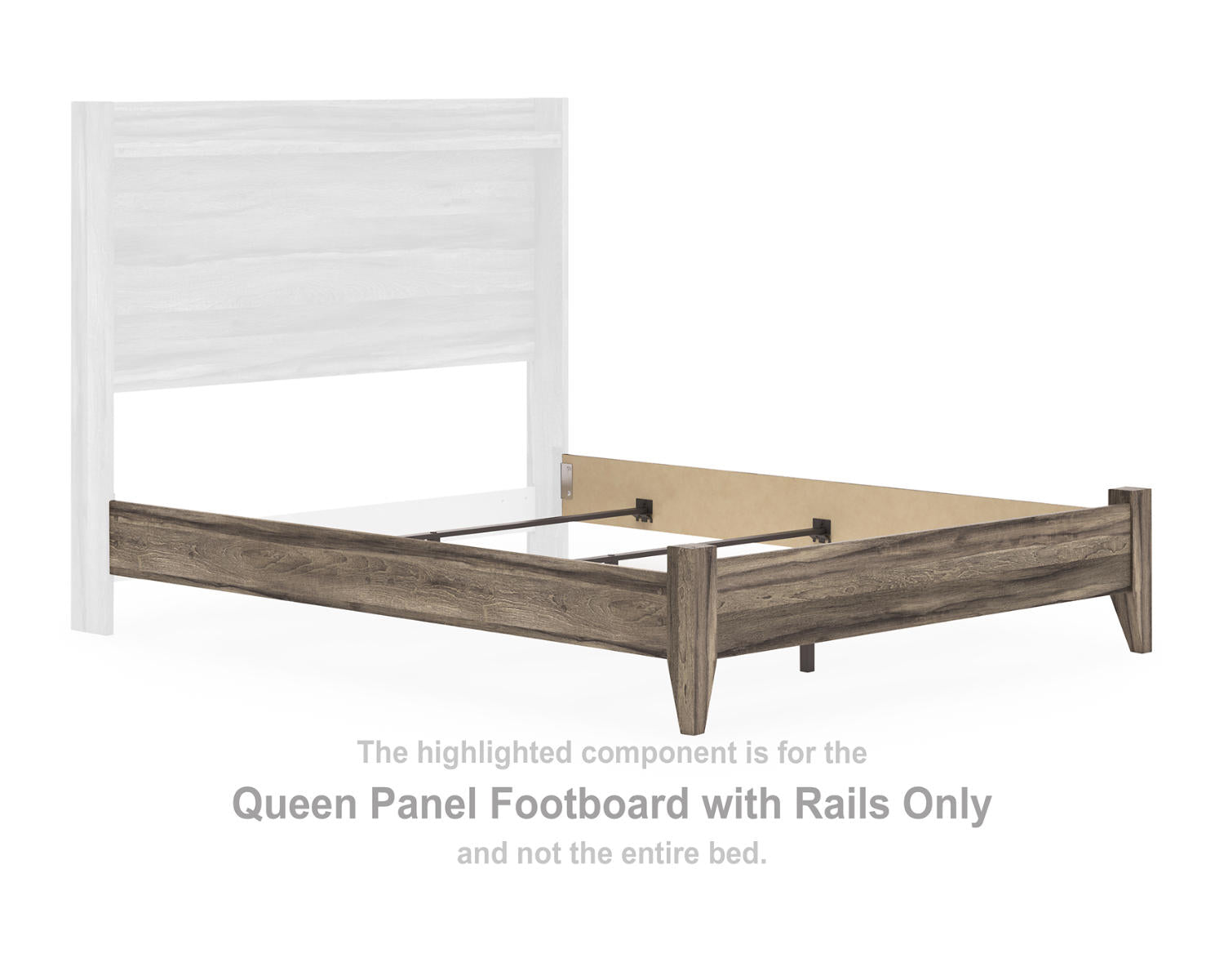 Elbrim Queen Panel Footboard with Rails