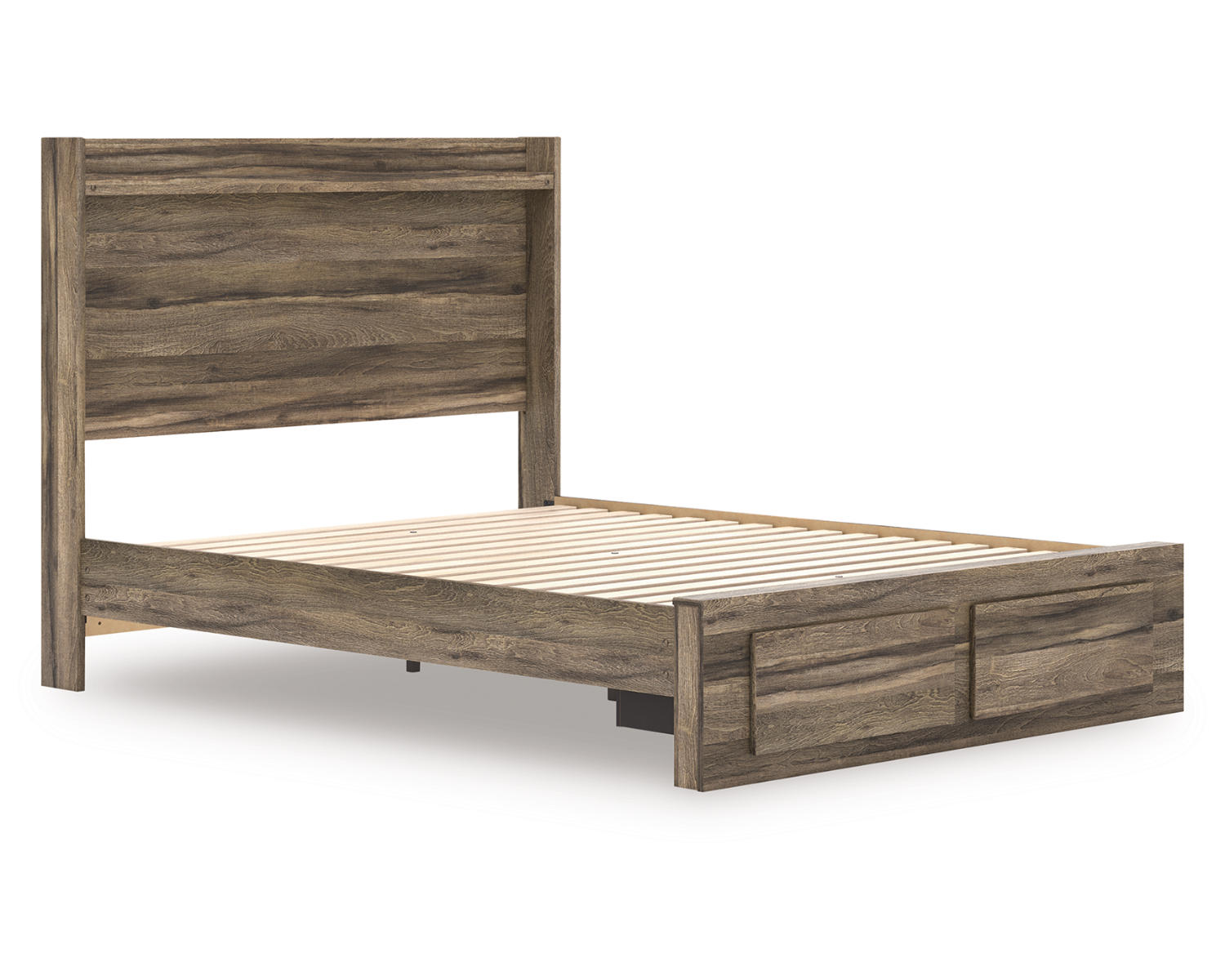 Elbrim Queen Panel Storage Bed, Dresser, Mirror and Nightstand