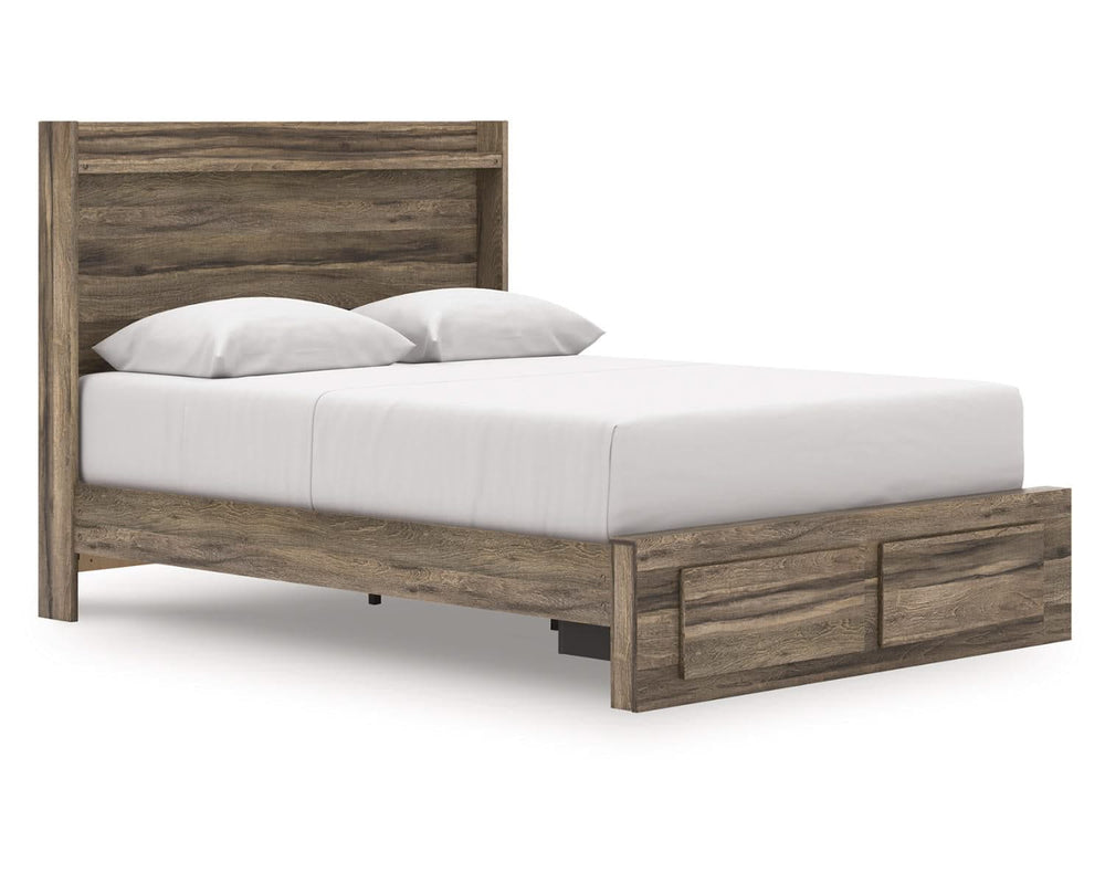 Cama Queen Elbrim con almacenamiento y paneles