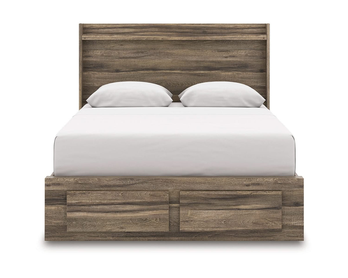 Cama Queen Elbrim con almacenamiento y paneles