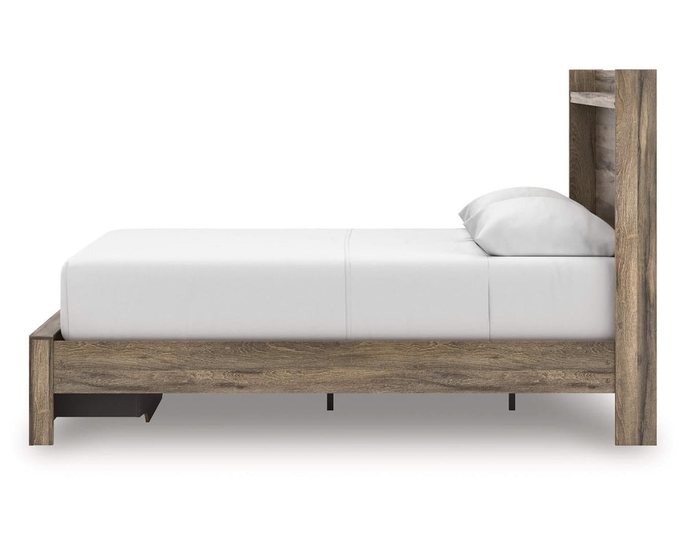Cama Queen Elbrim con almacenamiento y paneles