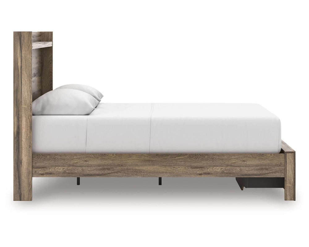 Cama Queen Elbrim con almacenamiento y paneles