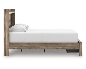 Cama Queen Elbrim con almacenamiento y paneles