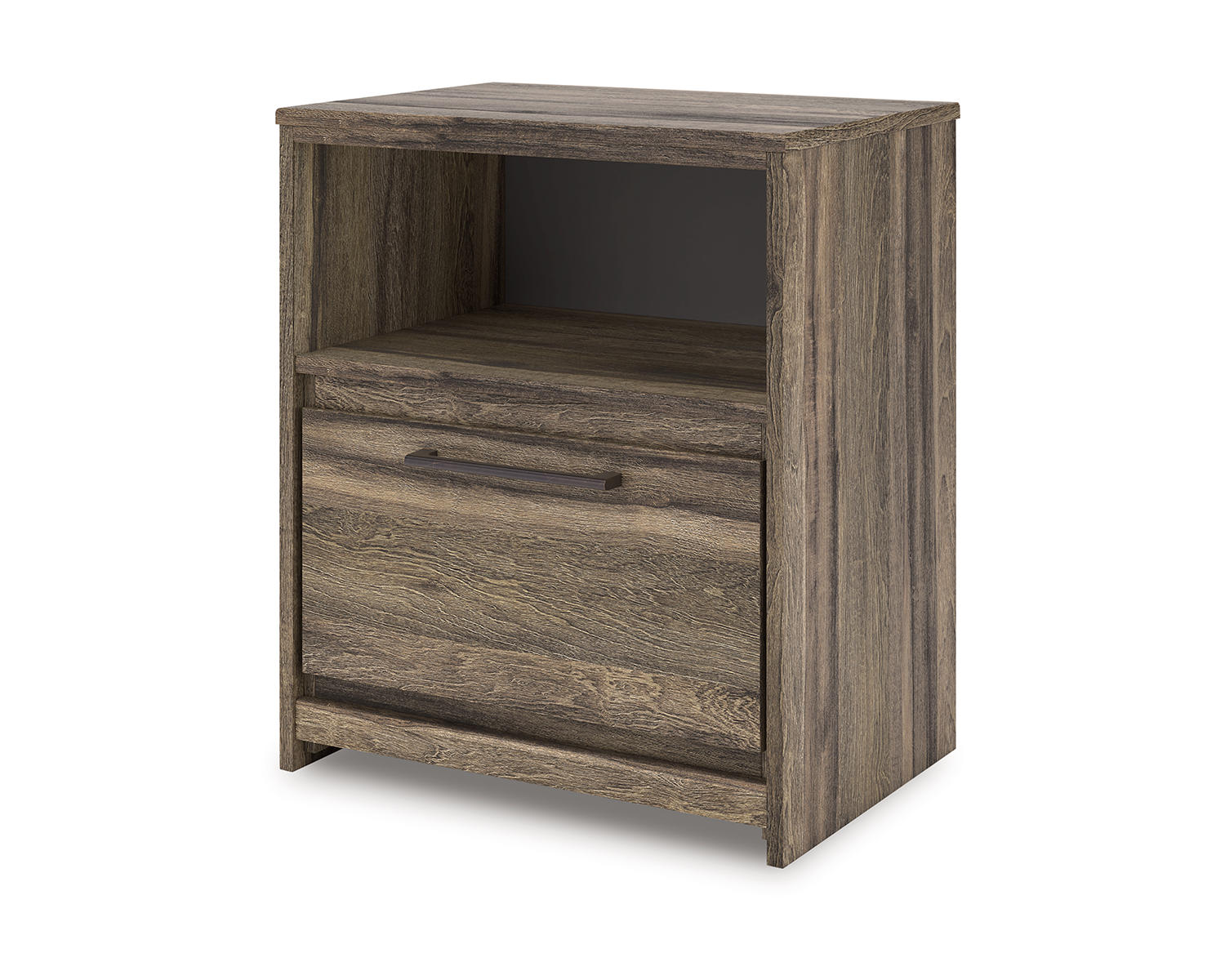Elbrim Queen Panel Storage Bed, Dresser, Mirror and Nightstand