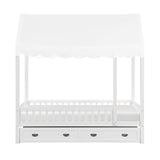 Sloane Collection Twin Canopy Platform Bed