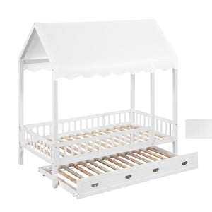 Sloane Collection Twin Canopy Platform Bed