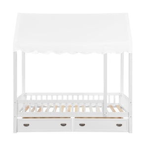 Sloane Collection Twin Canopy Platform Bed
