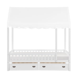 Sloane Collection Twin Canopy Platform Bed