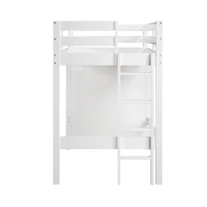 Sloane Collection Twin/Full Loft Bunk Bed with Chest and Hidden Desk
