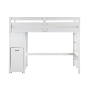 Sloane Collection Twin/Full Loft Bunk Bed with Chest and Hidden Desk