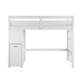 Sloane Collection Twin/Full Loft Bunk Bed with Chest and Hidden Desk