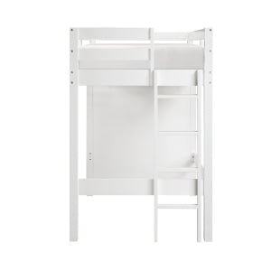 Sloane Collection Twin/Full Loft Bunk Bed with Chest and Hidden Desk