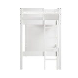 Sloane Collection Twin/Full Loft Bunk Bed with Chest and Hidden Desk