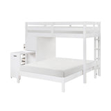 Sloane Collection Twin/Full Loft Bunk Bed with Chest and Hidden Desk