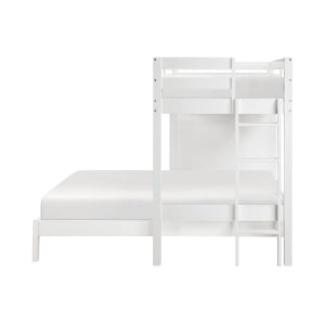 Sloane Collection Twin/Full Loft Bunk Bed with Chest and Hidden Desk