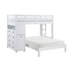 Sloane Collection Twin/Full Loft Bunk Bed with Chest and Hidden Desk