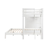 Sloane Collection Twin/Full Loft Bunk Bed with Chest and Hidden Desk