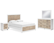 Charbitt Queen Panel Bed, Dresser, Mirror and Nightstand