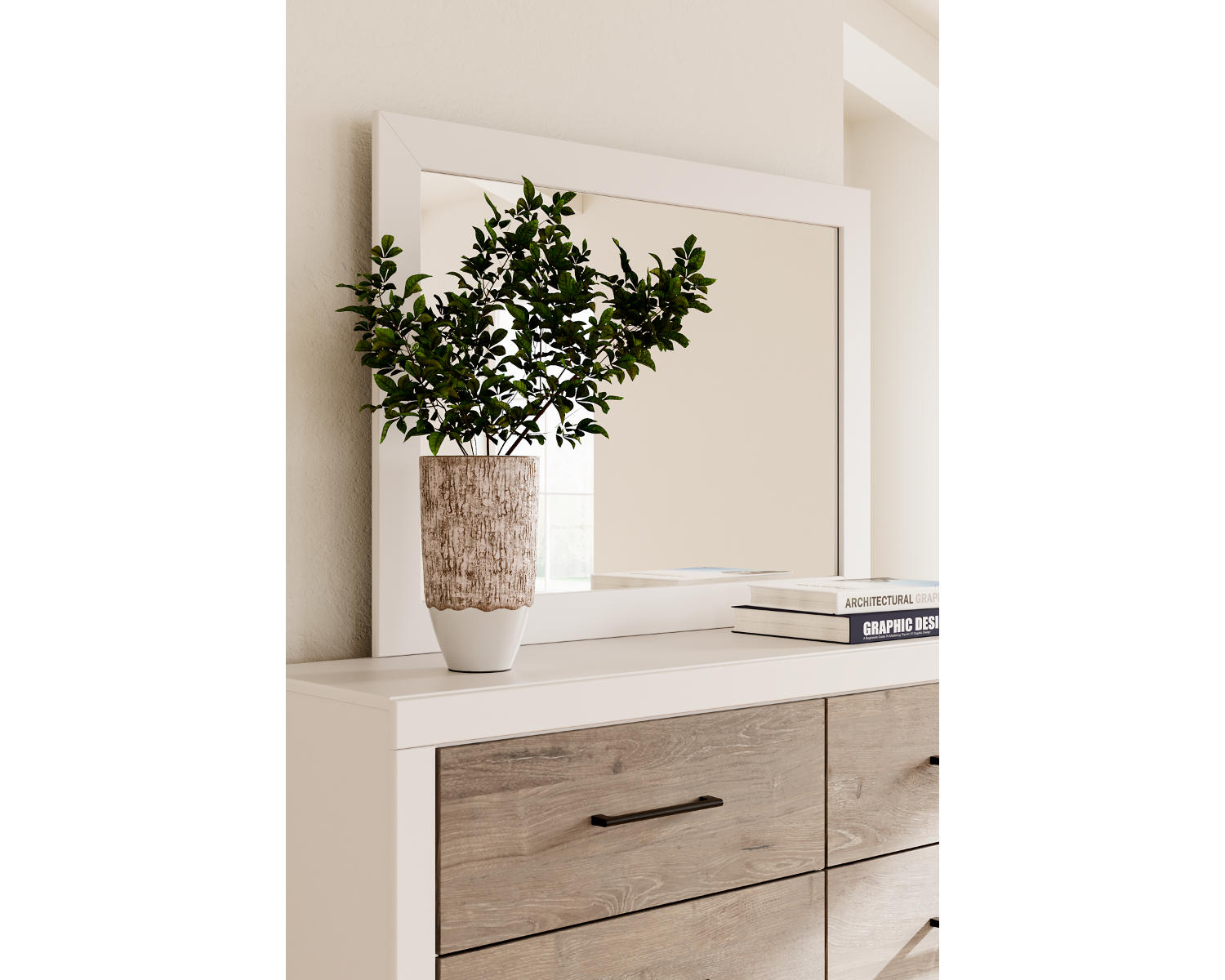 Charbitt Queen Panel Bed, Dresser, Mirror and Nightstand
