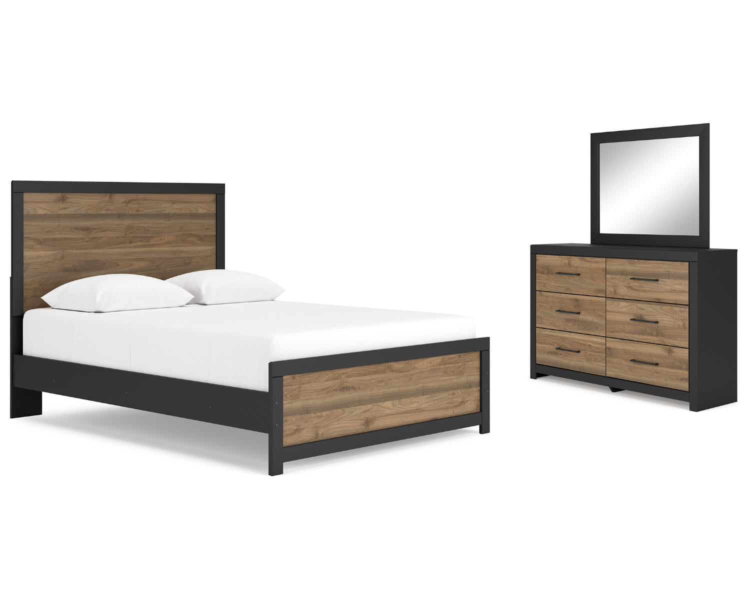 Vertani Queen Panel Bed, Dresser and Mirror