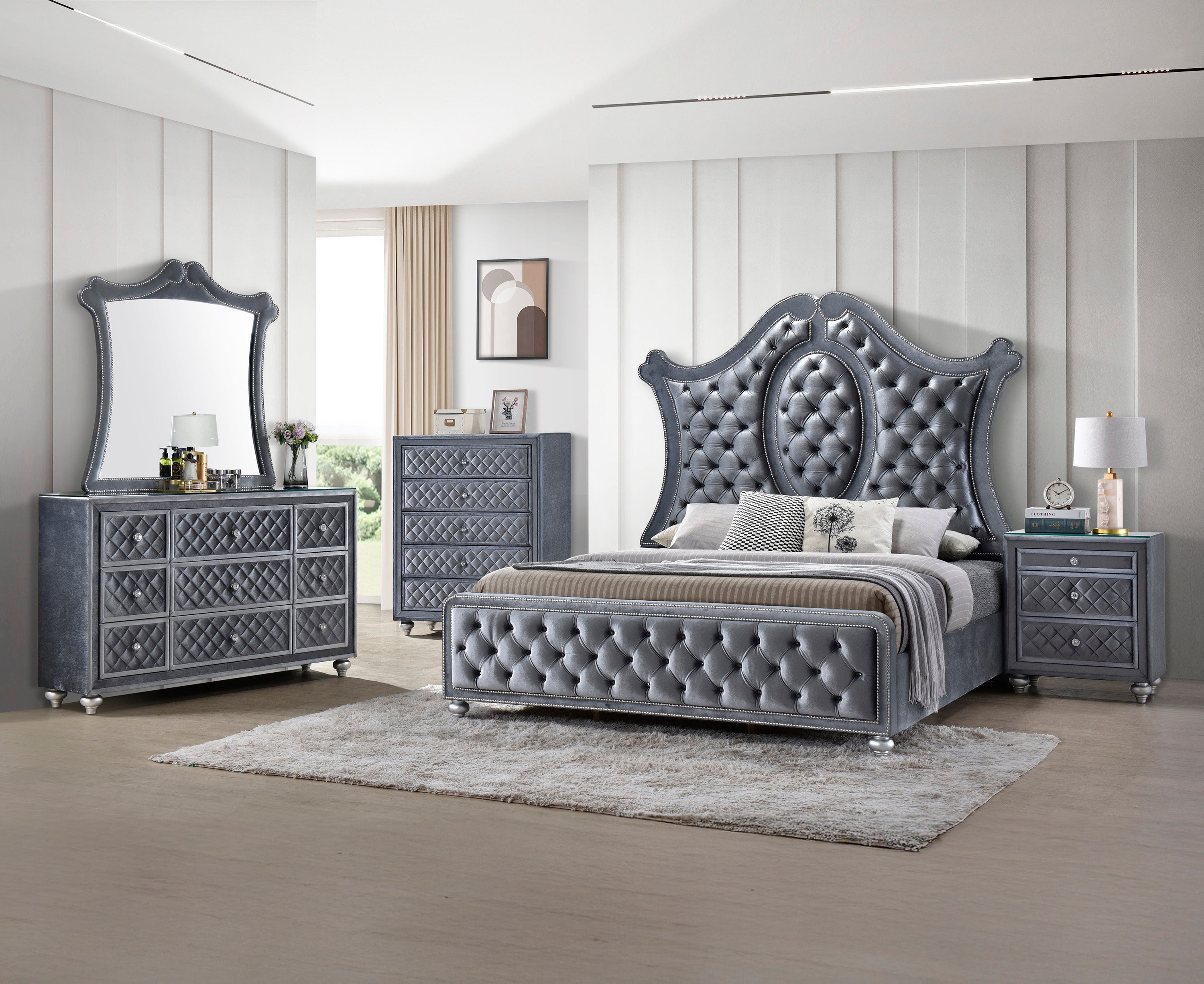 SETB2100 CAMEO QUEEN PANEL BEDROOM GROUP