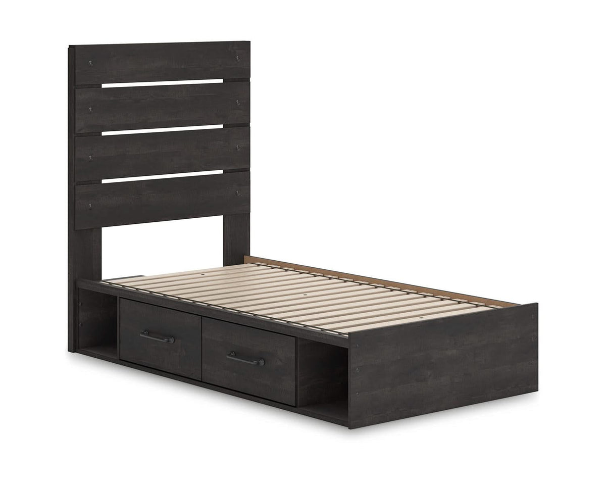 Cama doble con almacenamiento Hollivern