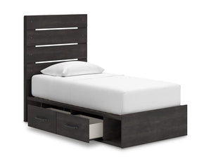 Cama doble con almacenamiento Hollivern
