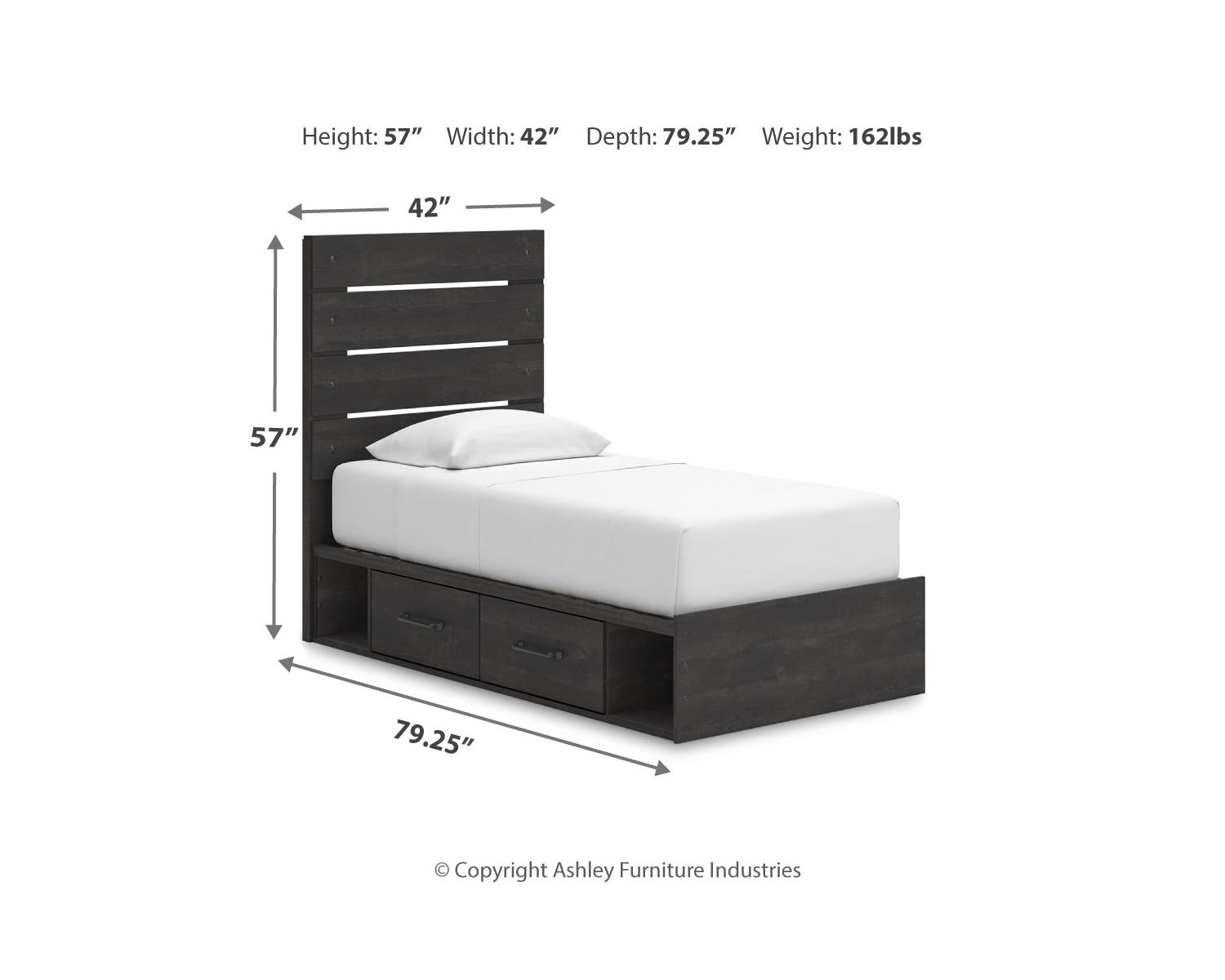 Hollivern Twin Panel Storage Bed