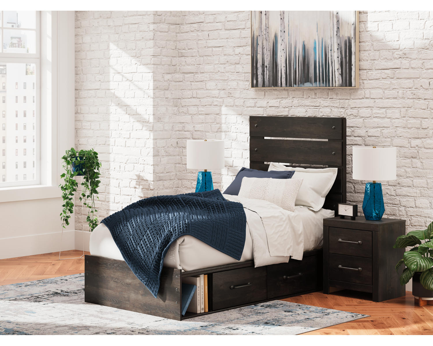 Hollivern Twin Panel Storage Bed