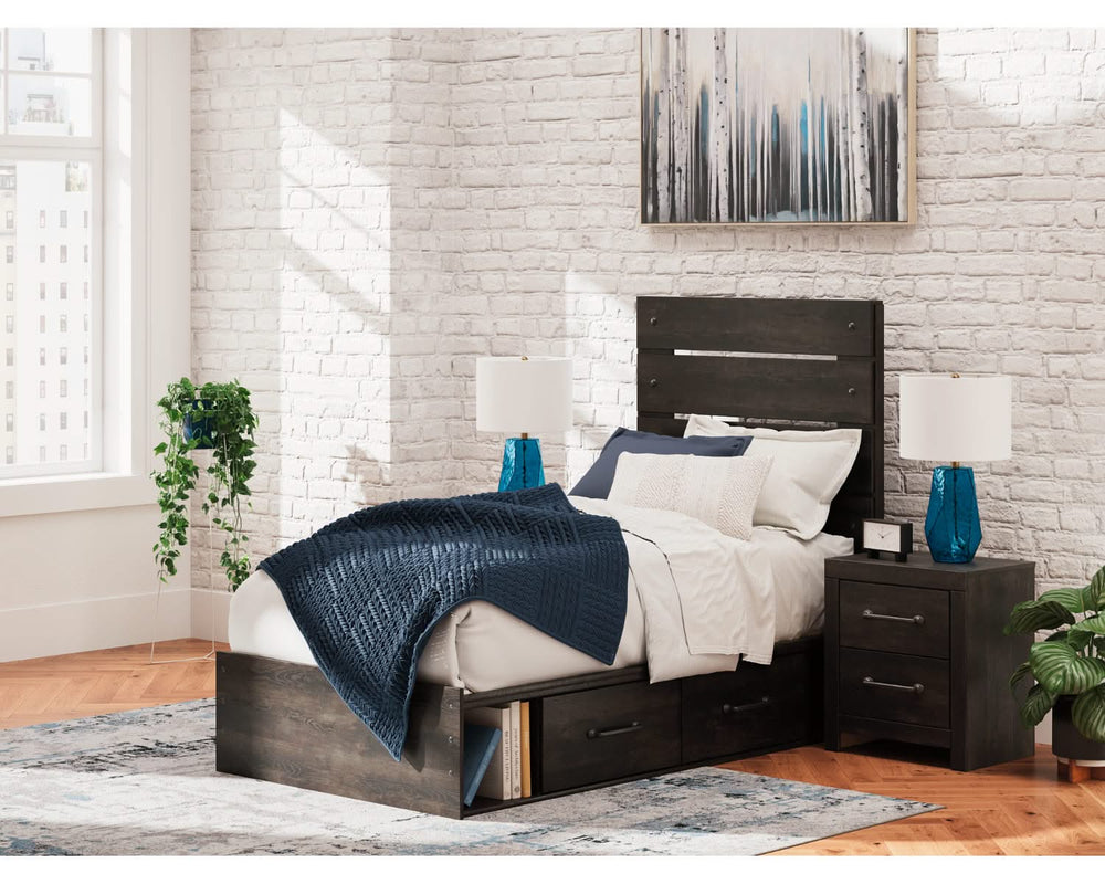 Cama doble con almacenamiento Hollivern