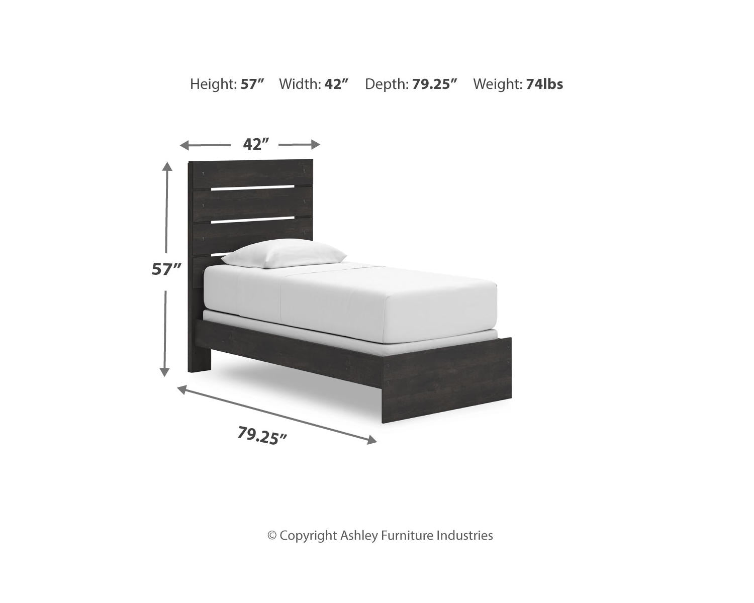 Hollivern Twin Panel Bed