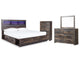 Drystan King Storage Bed, Dresser, Mirror and Chest
