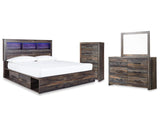 Drystan King Storage Bed, Dresser, Mirror and Chest