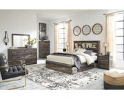 Drystan Queen Bookcase Storage Bed, Dresser, Mirror, Chest and 2 Nightstands