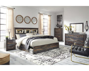 Drystan King Bookcase Storage Bed, Dresser, Mirror, Chest and 2 Nightstands