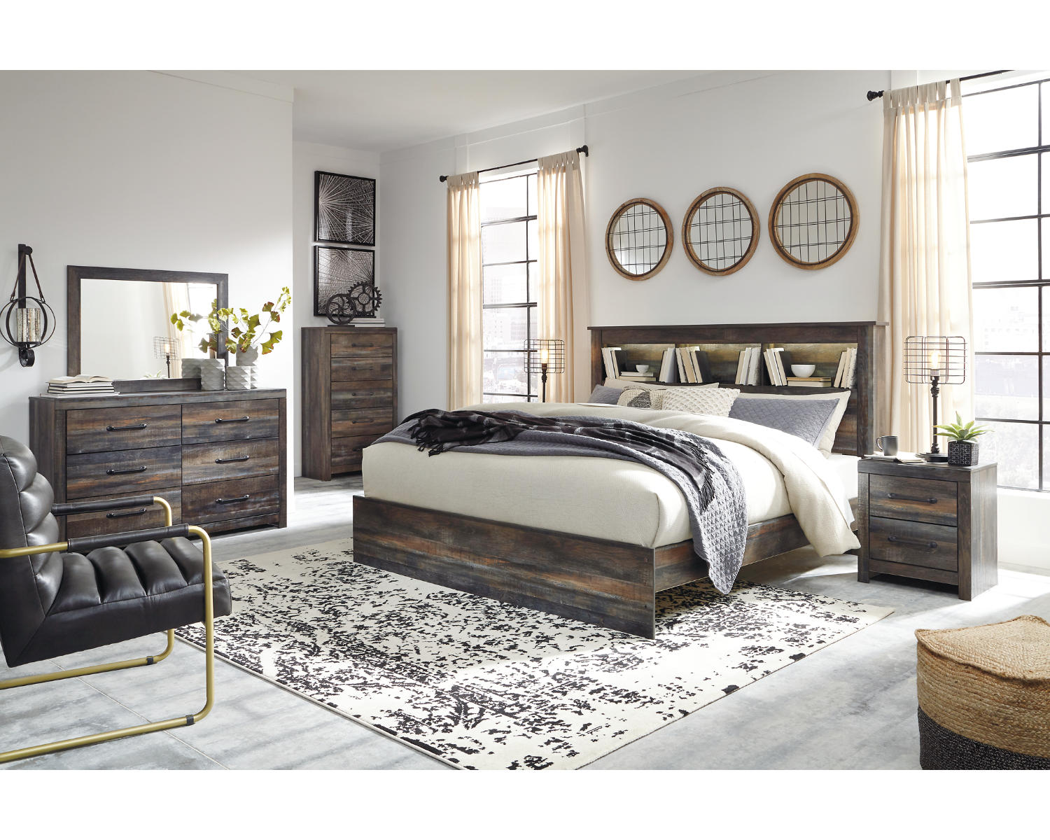 Drystan King Bookcase Bed
