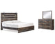 Drystan King Panel Bed, Dresser and Mirror